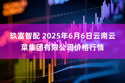 玖富智配 2025年6月6日云南云菜集团有限公司价格行情
